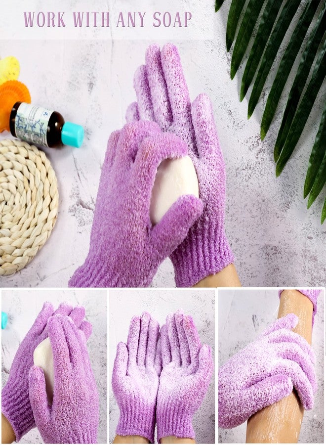 CVNDKN Bath Gloves,16 Pcs Exfoliating Bath Gloves,Body Scrub Gloves with Hanging Loop for Beauty Spa Massage Skin Shower Body Scrubber-8 Colors - Image 3