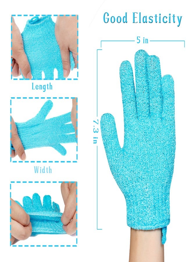 CVNDKN Bath Gloves,16 Pcs Exfoliating Bath Gloves,Body Scrub Gloves with Hanging Loop for Beauty Spa Massage Skin Shower Body Scrubber-8 Colors - Image 2