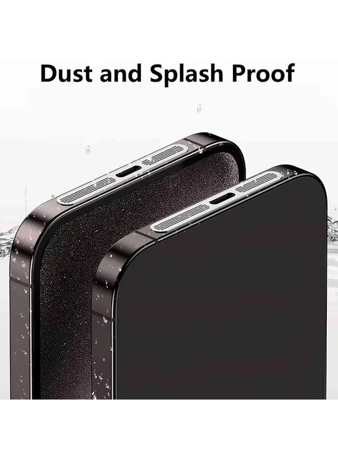 4 Pack Silvery Metal Dust Filters for iPhone 16 15 14 13 12 Series Durable Protective Screen - Image 4