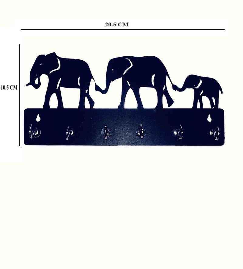 Akshiv Exports Decorative Key Hanger Key Holders for Wall Home Decor Items Best Gifting Items Wooden Keys Organizer 3 Elephants Size 205 CM X 105 CM  - Image 2