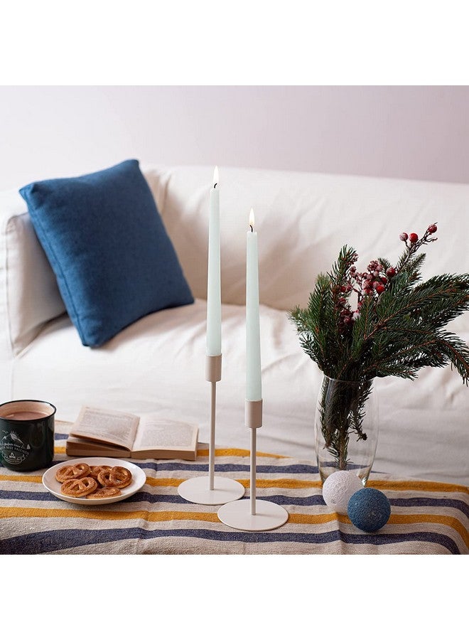 AURA DECOR AuraDecor Taper Candles Pack || Dinner Candles || Celebration Candles || 10 inch Candles || Dripless || Smokeless Candle || Burnng Time 8 Hours (Pack of 4, White) - Image 5