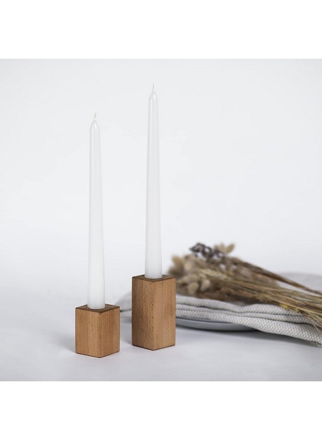 AURA DECOR AuraDecor Taper Candles Pack || Dinner Candles || Celebration Candles || 10 inch Candles || Dripless || Smokeless Candle || Burnng Time 8 Hours (Pack of 4, White) - Image 3