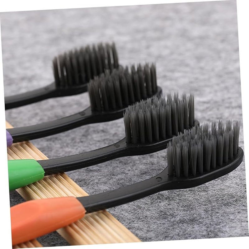 20Pcs Charcoal Toothbrush Soft Bristles Comfortable Grip For Travel Home Use - Image 4