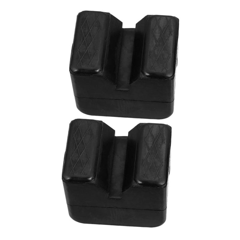 2 Pcs Rubber Jack Pads Non Support Floor Pads For Safe Vehicle Lifting Compression Rubber Car Maintenance Emergency Use - Image 2