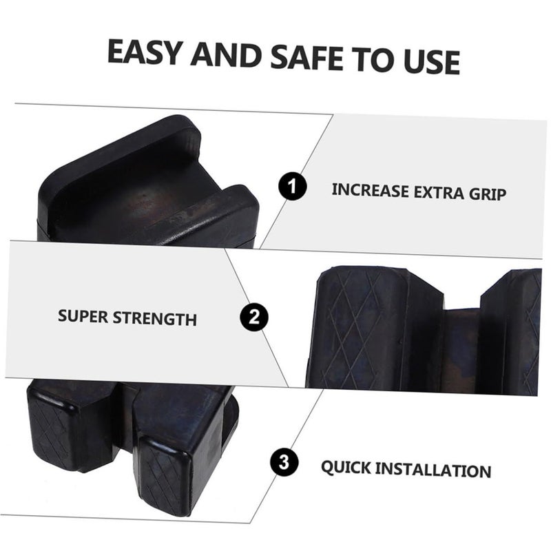 2 Pcs Rubber Jack Pads Non Support Floor Pads For Safe Vehicle Lifting Compression Rubber Car Maintenance Emergency Use - Image 3