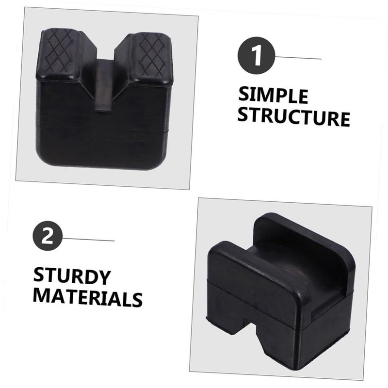 2 Pcs Rubber Jack Pads Non Support Floor Pads For Safe Vehicle Lifting Compression Rubber Car Maintenance Emergency Use - Image 4