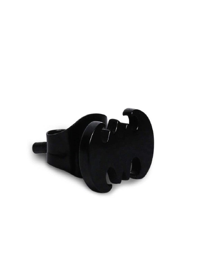 OOMPHelicious Jewellery Single Piece of Black Bat Stainless Steel Stud Earring - Image 2