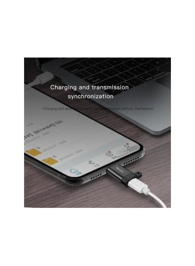 يسيدو محول GS05 Lightning إلى Micro مصنوع من سبائك الألومنيوم TPE مضاد للضياع Mini OTG لنقل الشحن.  - Image 2