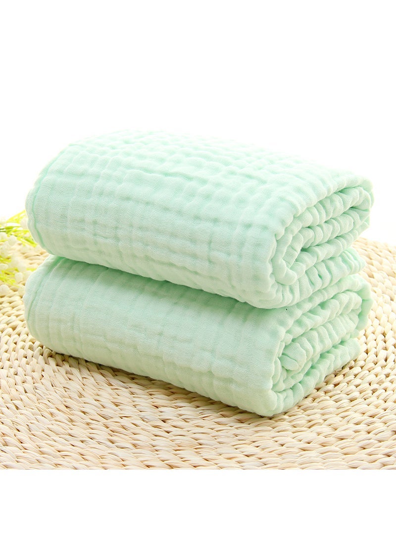 6 layer gauze baby bath towel factory wholesale soft cotton baby blanket baby blanket air conditioning quilt thickened childrens quilt Green