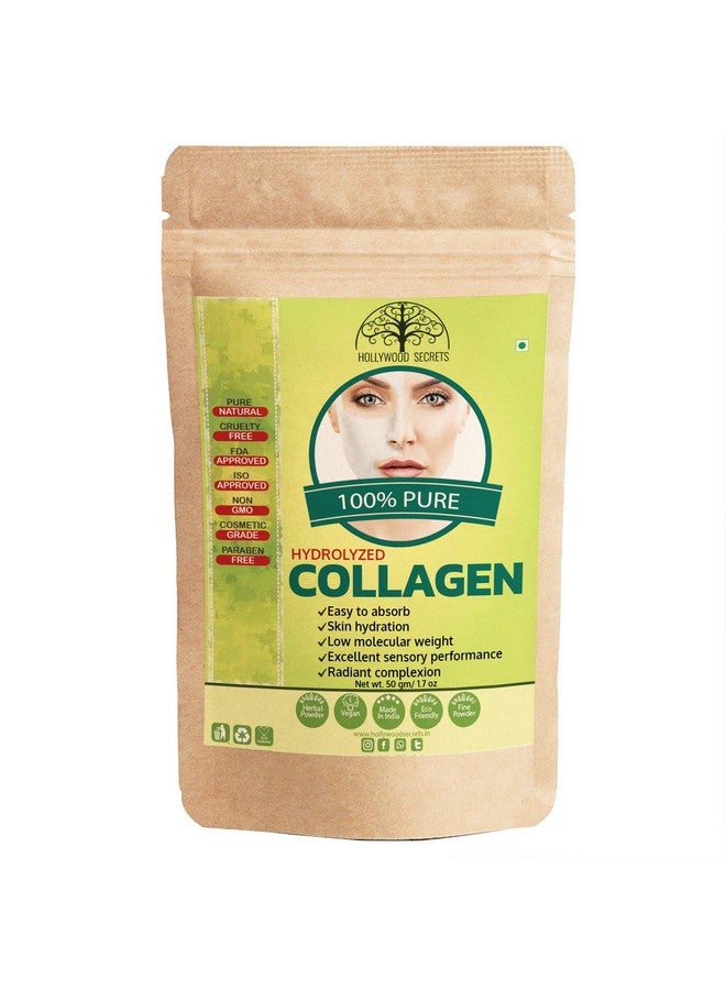 Hollywood Secrets مسحوق قناع الوجه المضاد للشيخوخة من كولاجين هوليوود سركيتس المعالج بالماء 50 جرام - Image 1