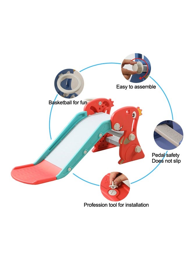 جساي تويز كرتون ديناصور أطفال منزلق قابل للطي ألعاب منزلقة داخلية - Image 3