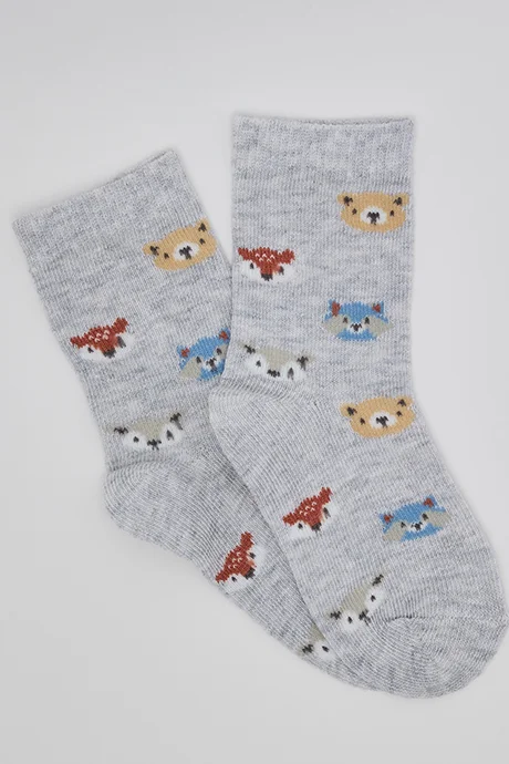 أر أند بي 3 Pack Printed Crew Socks