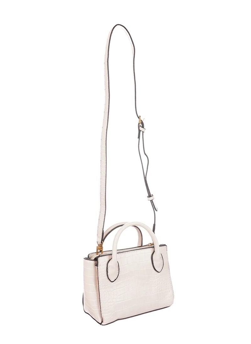 GUESS - GUESS Enisa Mini Satchel, Camel - Image 1