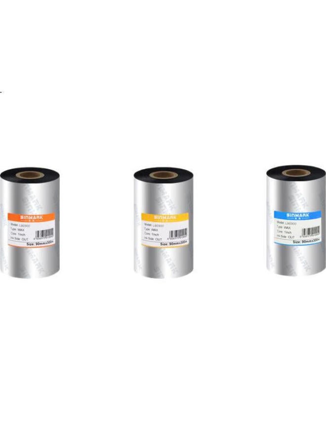 Sinmark Wax-Based Carbon Ribbon, Barcode Printer Ribbon, Printer Barcode Ribbon, Thermal Transfer Label Ribbon For Label Makers, L110Mm*300M - Image 3
