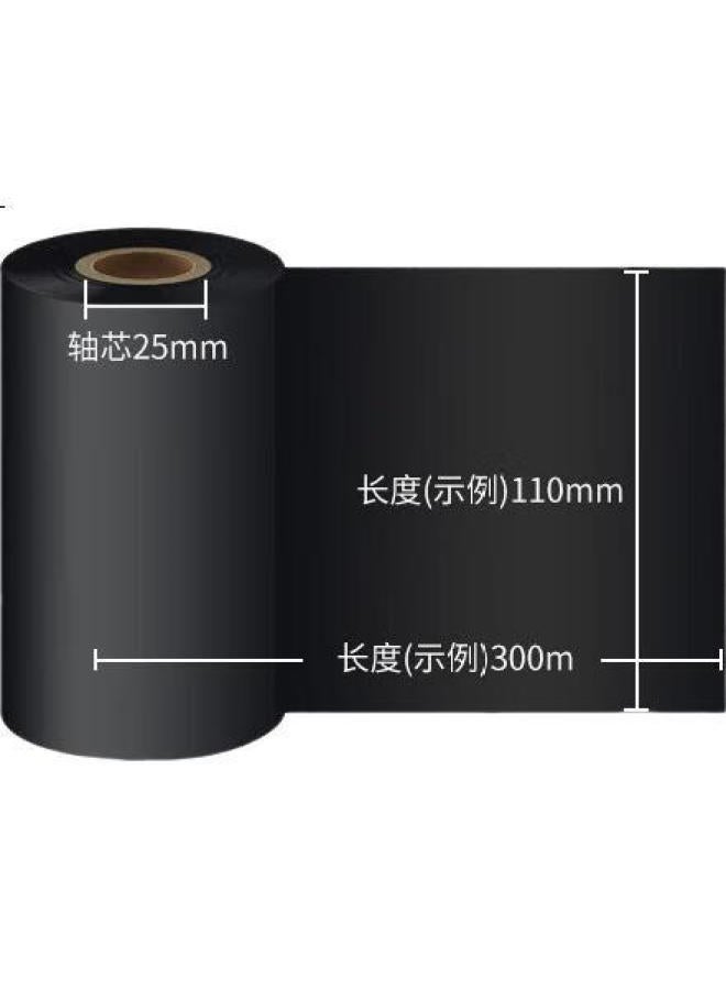 Sinmark Wax-Based Carbon Ribbon, Barcode Printer Ribbon, Printer Barcode Ribbon, Thermal Transfer Label Ribbon For Label Makers, L110Mm*300M - Image 1