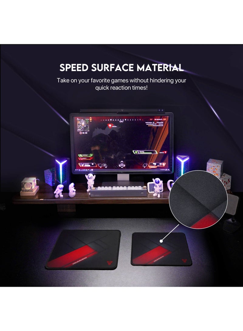 FANTECH VIGIL MP296 Mousepad Speed Surface – Gaming Desk Mat  (250 x 210 x 3mm )  – Edge Sewing  , Anti-Fray Edge Stitching , Anti-slip base | Black - Image 3