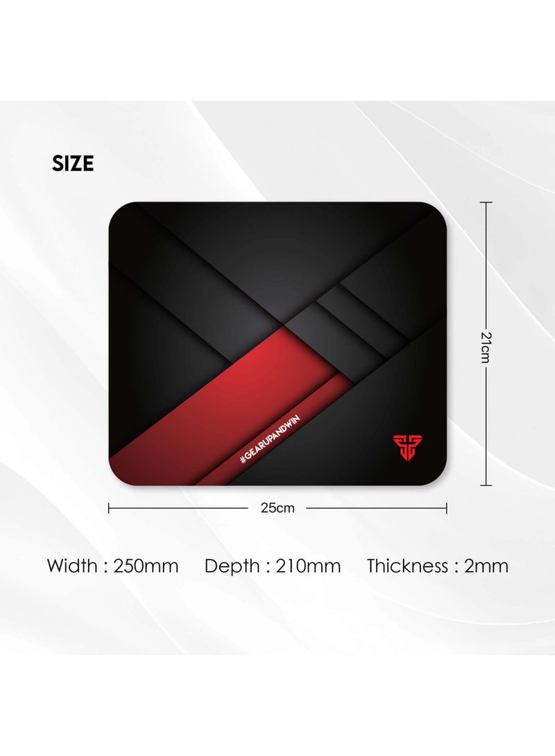 FANTECH VIGIL MP296 Mousepad Speed Surface – Gaming Desk Mat  (250 x 210 x 3mm )  – Edge Sewing  , Anti-Fray Edge Stitching , Anti-slip base | Black - Image 5