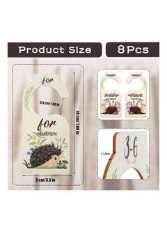 SYOSI Wood Baby Clothes Wardrobe Dividers, Nursery Storage Organiser, Baby Age Hanger Dividers, Animal Design Closet Dividers, Clothes Rail Dividers from Newborn to 24 Months Baby Shower Gifts(8Pcs)  - Image 5