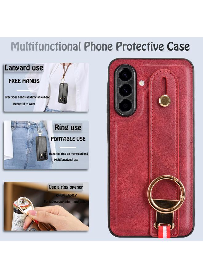 إيروريكس جراب خلفي من الجلد لهاتف Samsung Galaxy A56 5G مع سوار معصم - Image 5