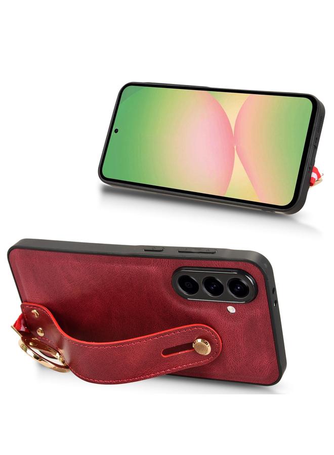 إيروريكس جراب خلفي من الجلد لهاتف Samsung Galaxy A56 5G مع سوار معصم - Image 3