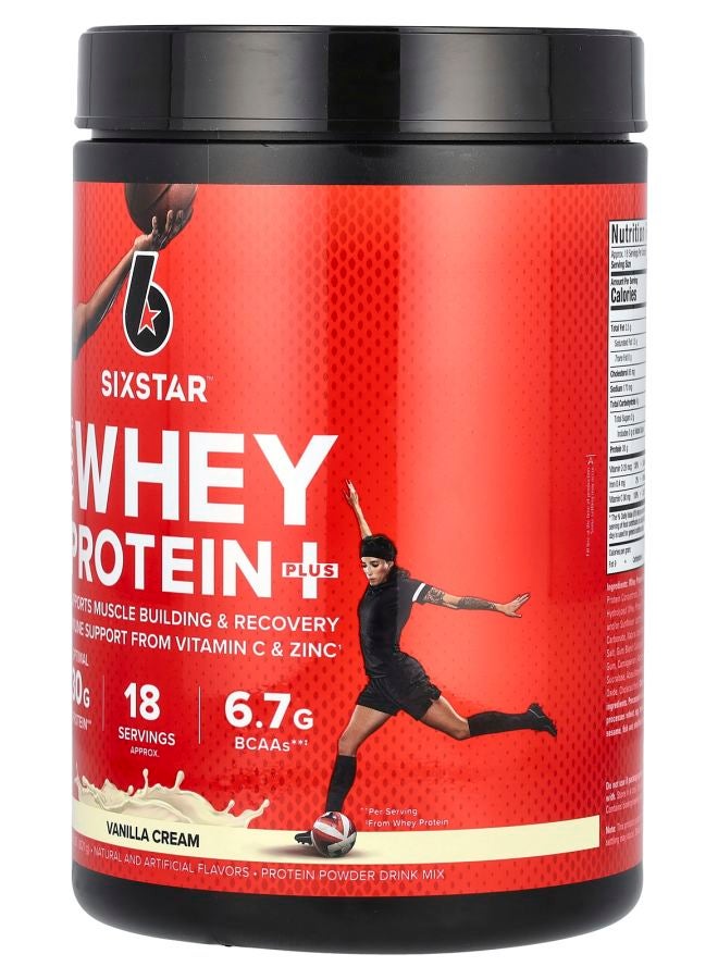 SIXSTAR 100% Whey Protein Plus Vanilla Cream 1.81 lbs (821 g) - Image 2