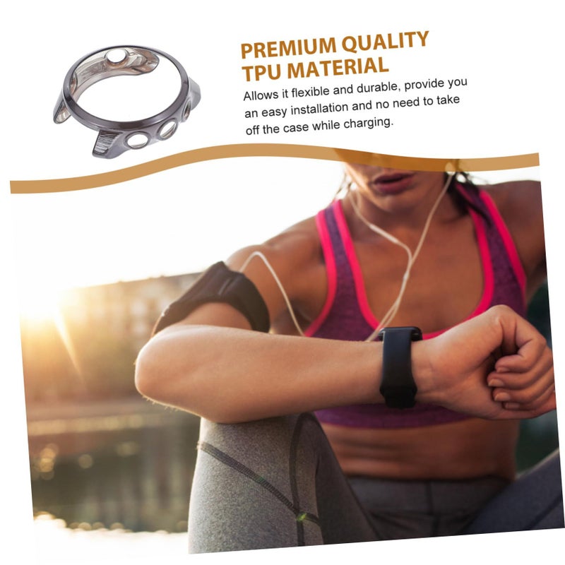 Protective Case Full Coverage Scratch Proof Shell Forerunner 245 Smartwatch Cover Lightweight Grey - Image 4