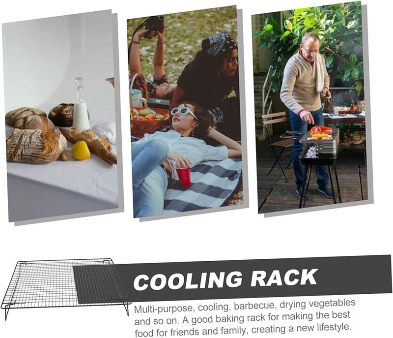 Carbon Steel Square Baking Cooling Rack for BBQ Cakes Cookies and Breads - Image 3