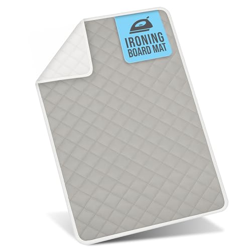 HOLDN STORAGE Ironing mat Magnetic Laundry mat 2825 x 19 Gray Quilted Washer and Dryer Countertop Ironing pad