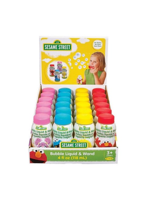 Sesame Street 4 Ounce Bubbles Party Toy With Wand (Pack Of 24) Model:1800