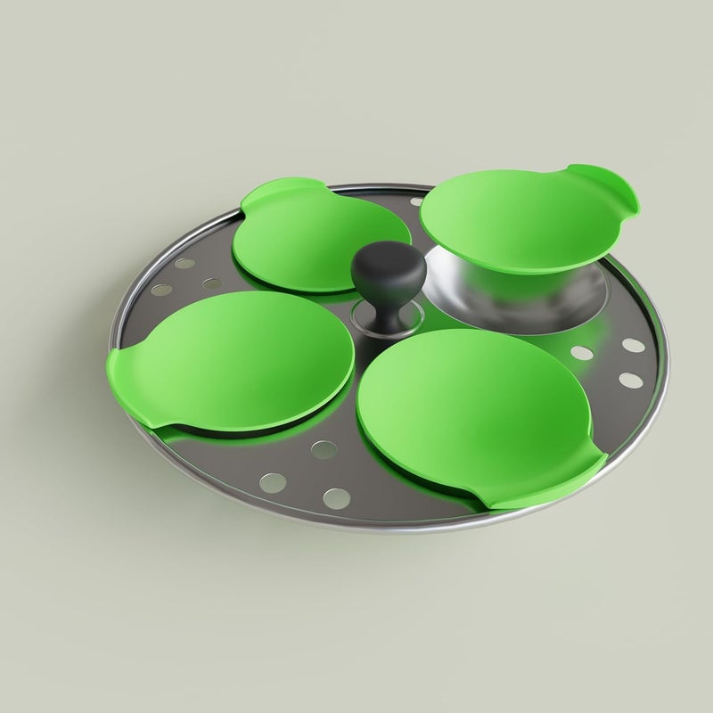 RAJMAAN Premium Silicone Idli I Idly Maker I Idli Liners Original, Green | | Multipurpose- Dhokla Maker | Cupcake I Muffin Maker | Non -Stick | Perfect round shaped Idlis I Food Grade Silicone | BPA Free | (Green, Pack of 1 (7 Pcs)) - Image 4