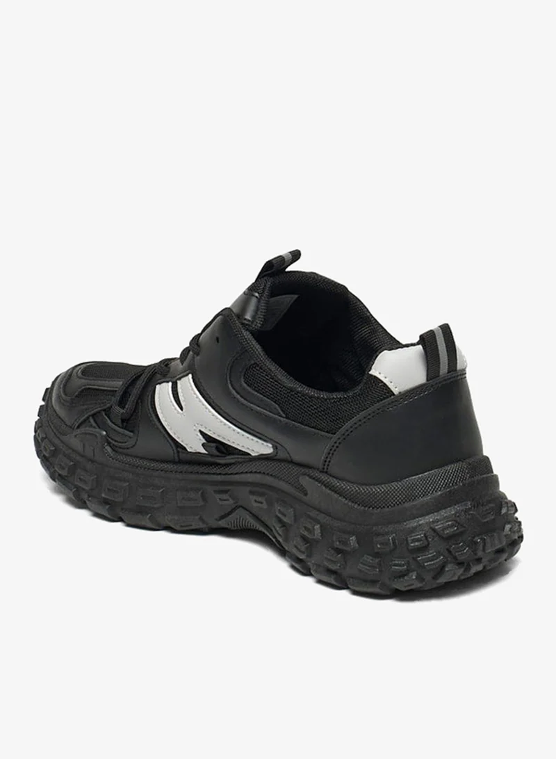 LBL by Shoexpress Textured Sports Shoes with Lace-Up Closure