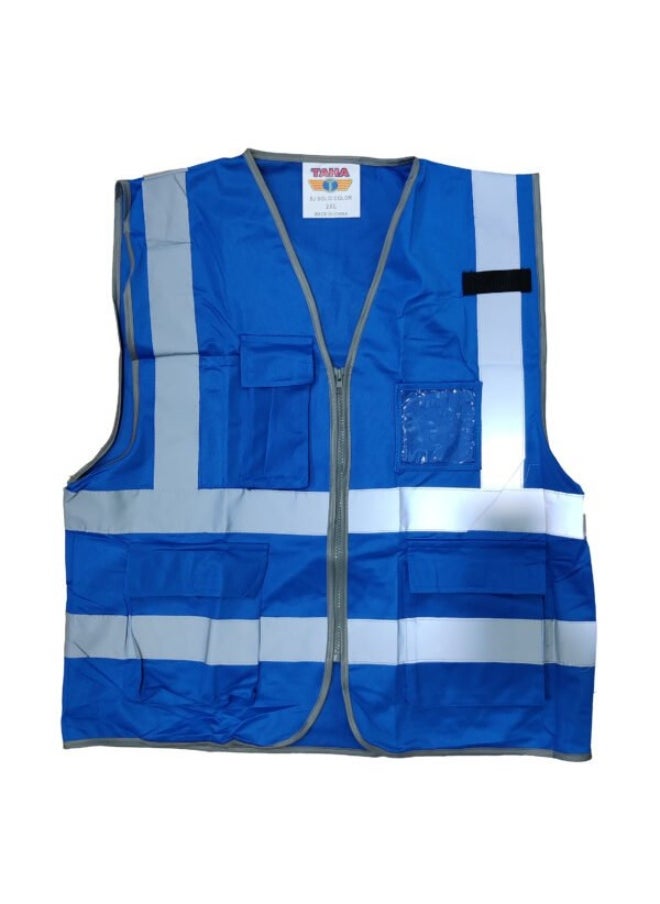 TAHA - Blue Solid Delux Safety Jacket –Durable & Comfortable Protective Outerwear for all Risk & Hazardous Environmnet | Blue | Size-XL - Image 1