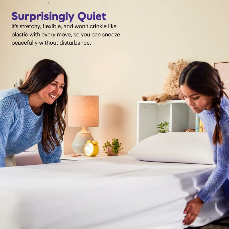 Purple Mattress Protector - Queen Size, 13" Deep, Five-Sided Dual Defense, Stain-Resistant & Machine-Washable, Protects Against Kids, Pets, Food & More - Image 4