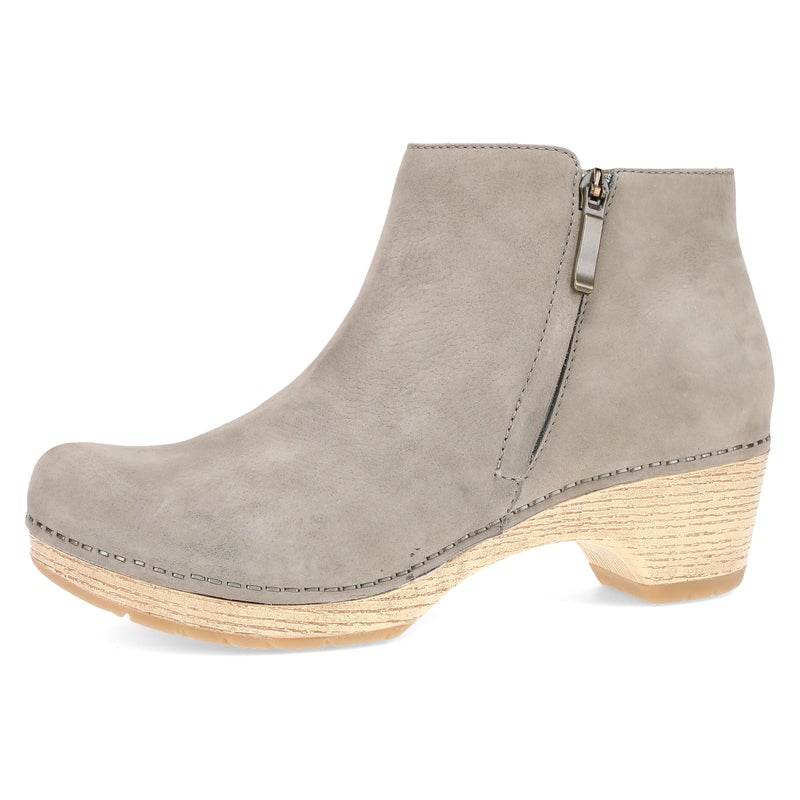 Dansko Lizanne Booties for Women - Linings from Recycled Materials and Leather for Breathability- Lightweight Rubber Outsole for Long-Lasting Wear Taupe Milled Nubuck 6.5-7 M US - Image 1