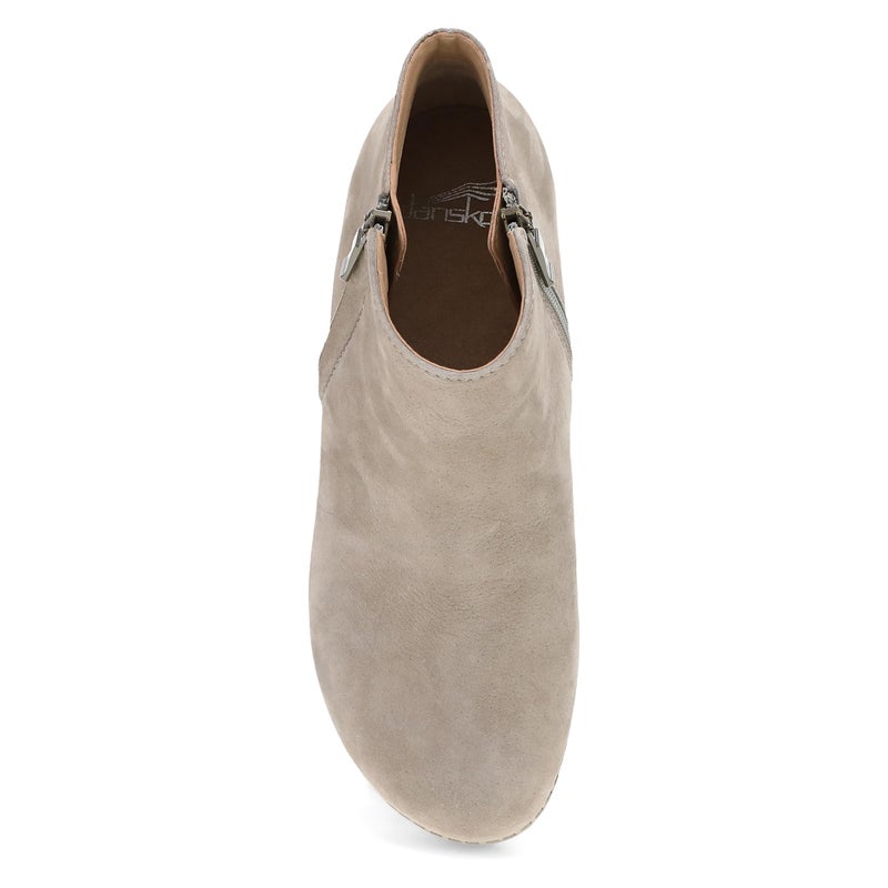 Dansko Lizanne Booties for Women - Linings from Recycled Materials and Leather for Breathability- Lightweight Rubber Outsole for Long-Lasting Wear Taupe Milled Nubuck 6.5-7 M US - Image 2