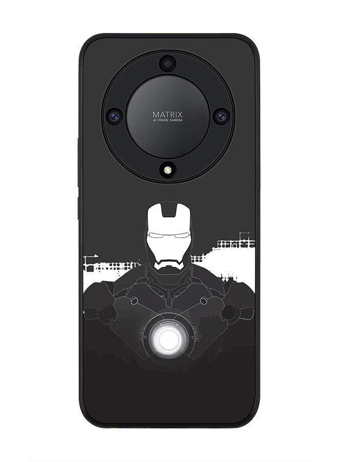 Stylizedd Rugged Black edge case for Honor X9a 5G Slim fit Soft Case Flexible Rubber Edges Anti Drop TPU Gel Thin Cover -  Iron Man Beam - Image 1