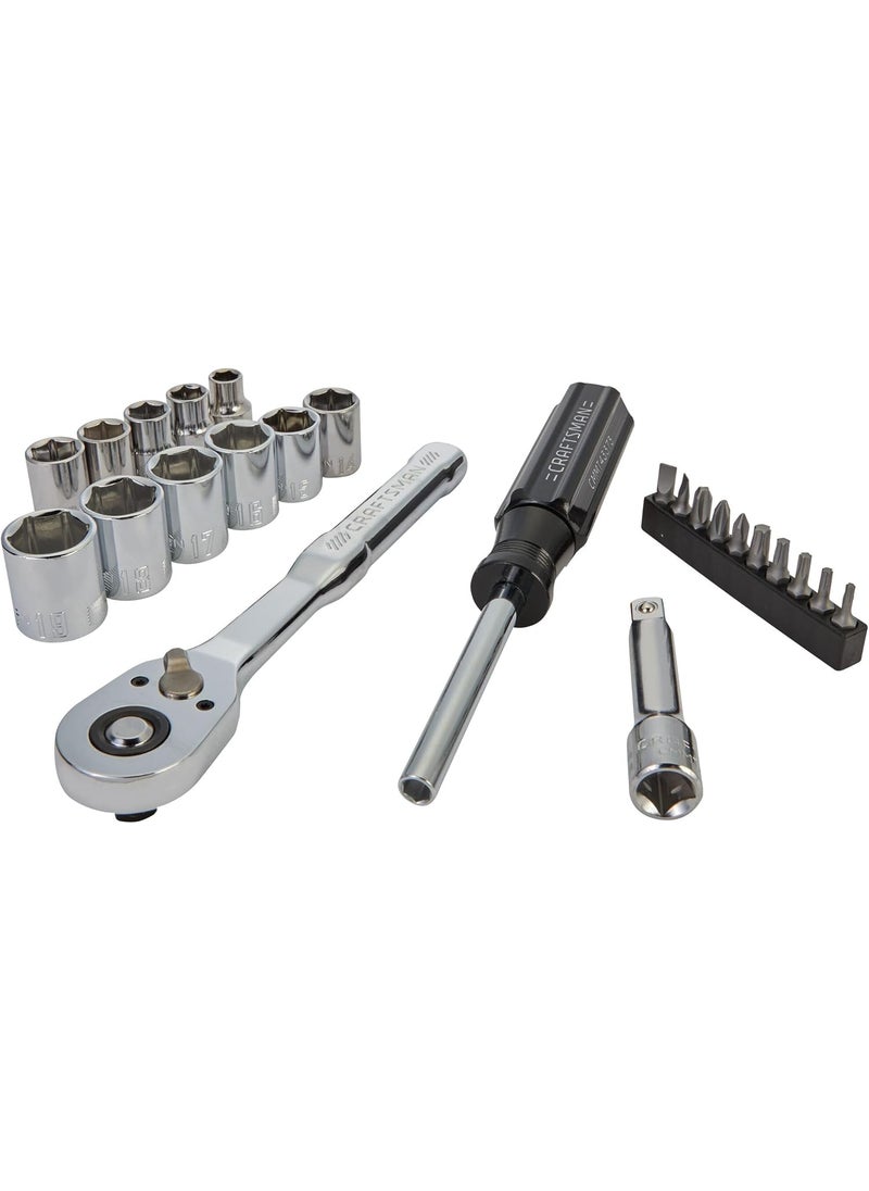 CRAFTSMAN CRAFTSMAN Mechanics Tool Set 24 Piece 38 Inch Drive Metric CMMT12111  - Image 1