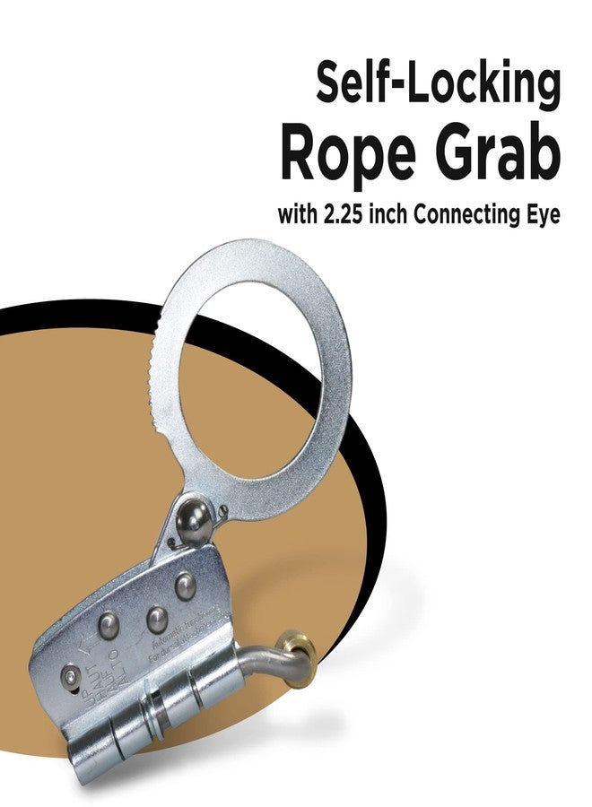 AFP Self-Locking Rope Grab with 2.25 inch Connecting Eye, Used with 5/8’’ Lifeline Rope, for Construction, Climbing, Fall-Protection, 310 lb. Capacity (OSHA/ANSI Compliant) Silver - Image 2