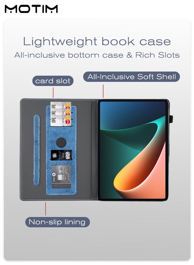 Motim Tablet Case for Xiaomi Redmi Pad 10.61 Inch, PU Leather Slim Protective Shell Back Cover, Smart Case with Card Holder/Pen Slot/Multi-angle Support /Support Auto Wake | Sleep  - Image 4