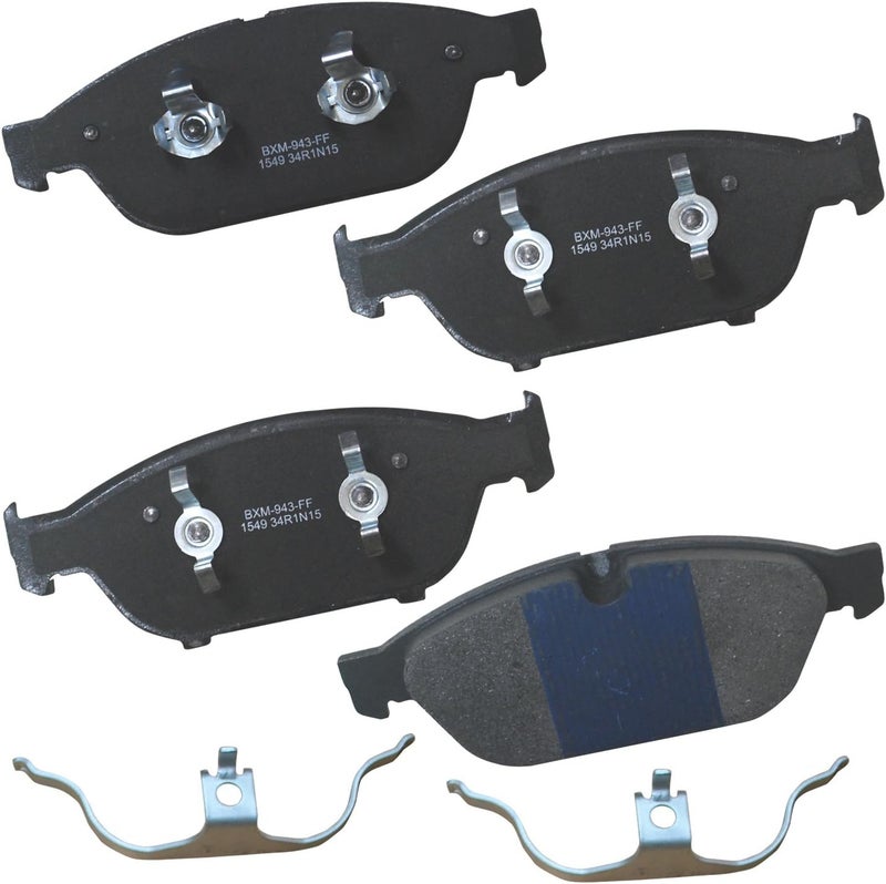 Bendix Premium SBM1549 Semi-Metallic Front Brake Pads for Audi A6 2018-2016, A6 Quattro 2018-2012, A7 2017-2016, A7 Quattro 2018-2012, A8 Quattro 2011, A8 Quattro 2013, A8 Quattro 2015 - Image 1
