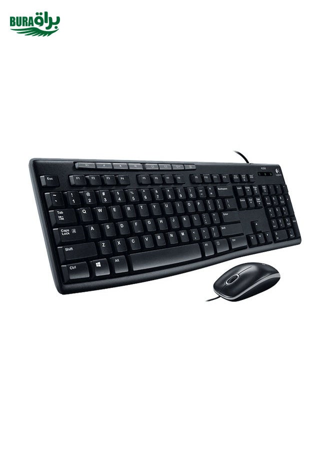 BURAQ - Logitech MK200 Wired Keyboard Mouse Set - Image 1