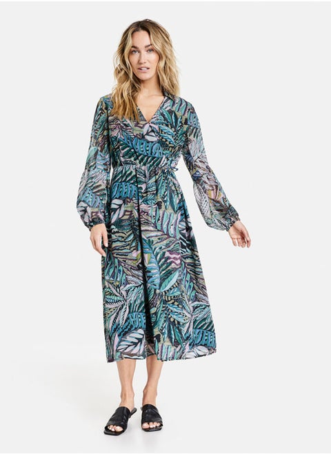 Maxi dress with a wrap effect