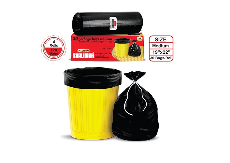shalimar Shalimar Premium Lavender Fragrance Scented Garbage Bags Medium Size 19x21 Inches120 Bags Pack of 4 Rolls with 30 Bags Each for Dustbin BagTrash Bag Black Perforated Box for Easy Dispensing  - Image 4