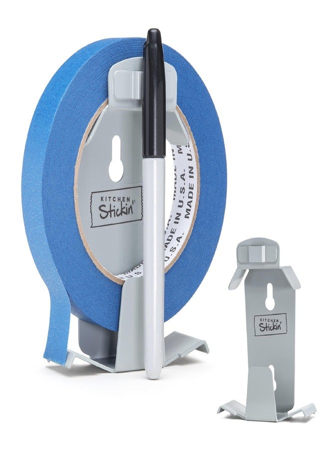Kitchen Stickin' Kitchen Stickin’® Pro Metal Tape Dispenser, Wall-Mounted Tape and Label System (Tape & Marker Not Included) - Image 1