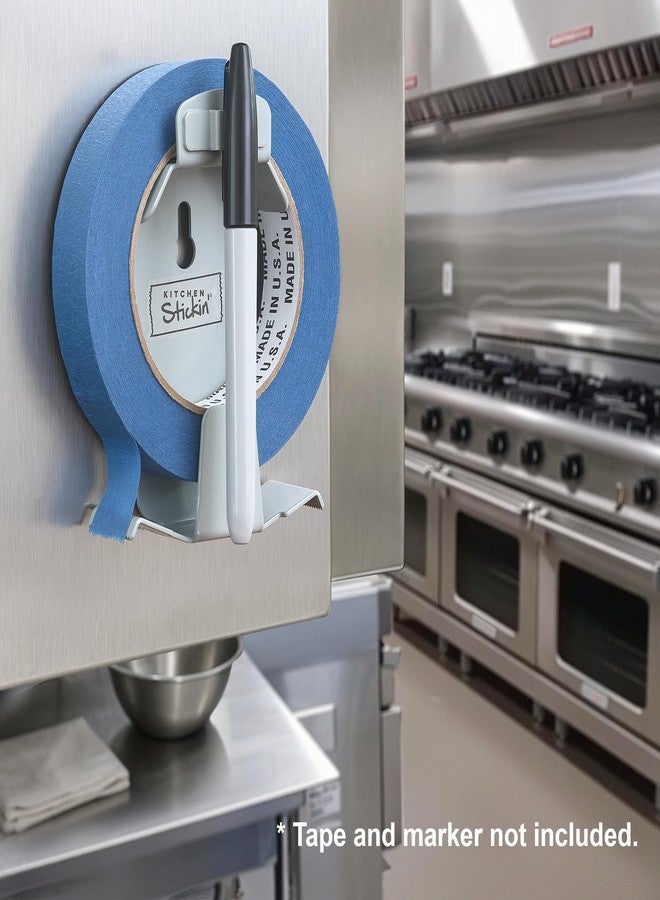 Kitchen Stickin' Kitchen Stickin’® Pro Metal Tape Dispenser, Wall-Mounted Tape and Label System (Tape & Marker Not Included) - Image 2