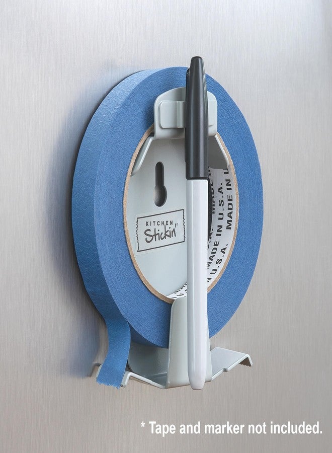 Kitchen Stickin' Kitchen Stickin’® Pro Metal Tape Dispenser, Wall-Mounted Tape and Label System (Tape & Marker Not Included) - Image 4