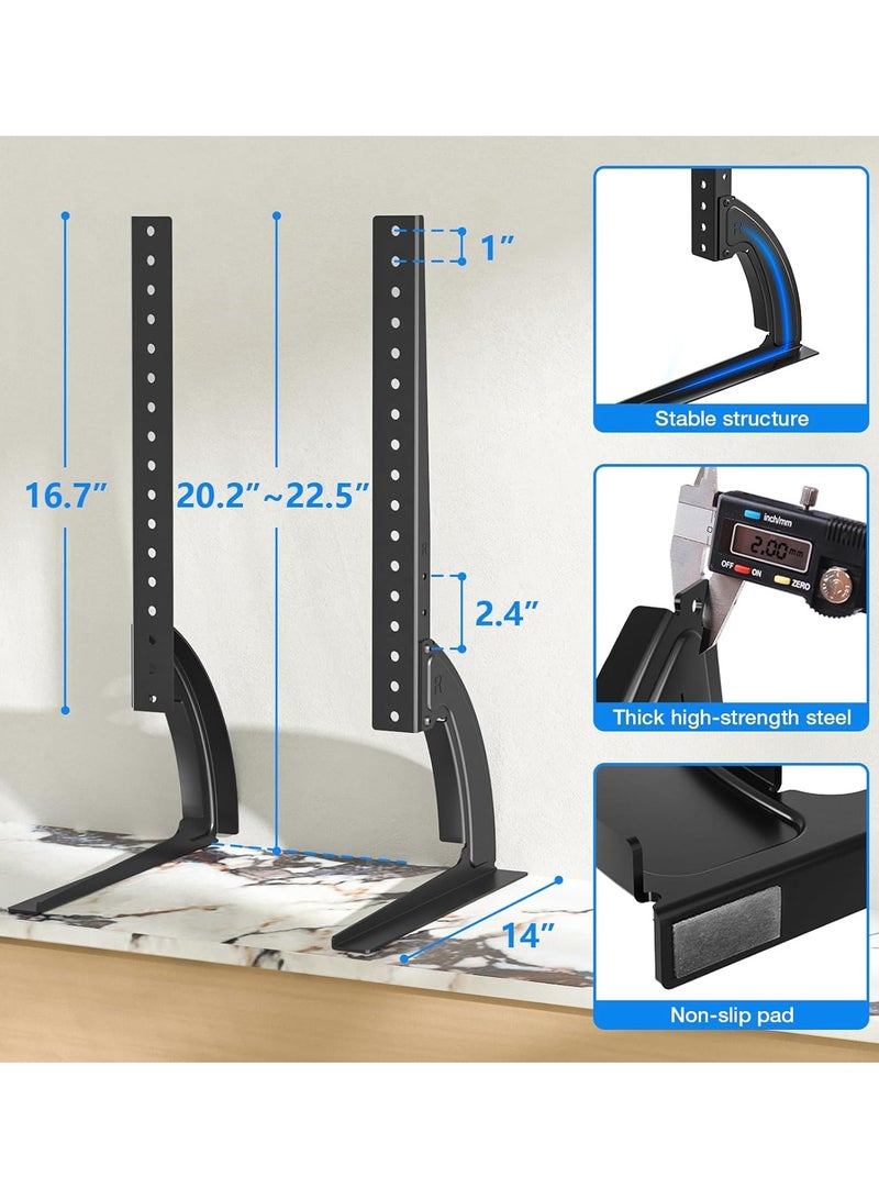 ELTRAZONE Universal Table Top TV Stand Base TV Legs with Height Adjustment fits Most 32-55 Inch LCD LED Flat Screen TVs, Max VESA 800x400 mm, - Image 4