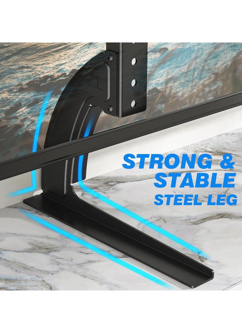 ELTRAZONE Universal Table Top TV Stand Base TV Legs with Height Adjustment fits Most 32-55 Inch LCD LED Flat Screen TVs, Max VESA 800x400 mm, - Image 5