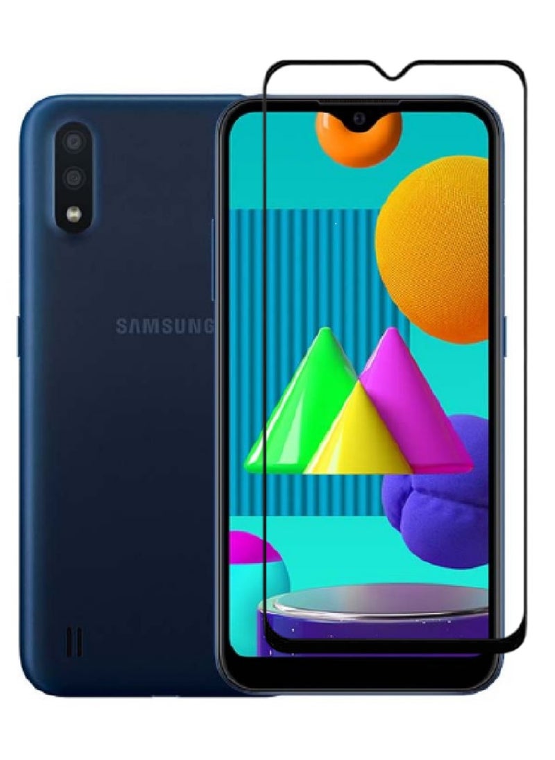 AINA Tempered Glass Screen Protector 5D Designed For Samsung Galaxy M01 Full Glue Edge to Edge Full Screen Coverage And Bubble Free - Image 1