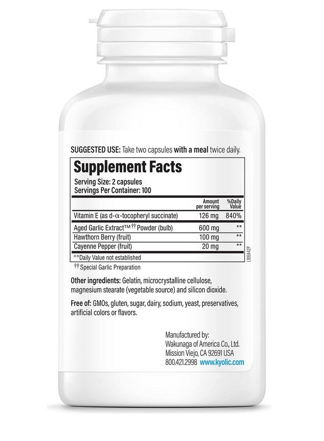 كيوليك مستخلص الثوم القديم من Kyolic، تركيبة 106، لصحة الدورة الدموية، 200 كبسولة (قد تختلف العبوة) - Image 3